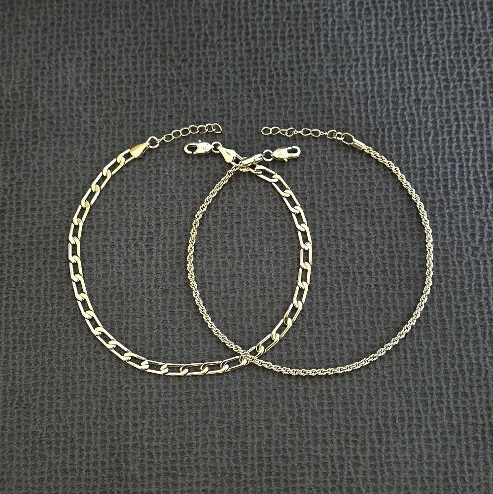 Aquamir Waterproof Double✌️Gold💛 Anklet🦶 Set - NIB - Picture 11 of 16